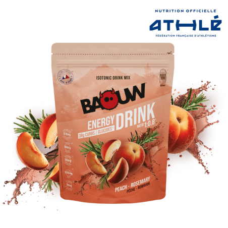 Baouw Energy Drink Pêche Romarin