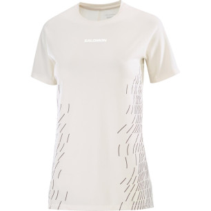 Salomon Sense Aero SS Tee GFX Femme Whisper White