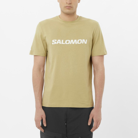 Salomon Logo SS Tee Homme Gray Green