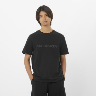 Salomon Big Logo Tee Homme Deep Black