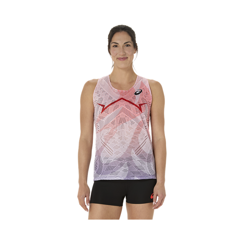 Asics Metaspeed Singlet Femme Flash Red