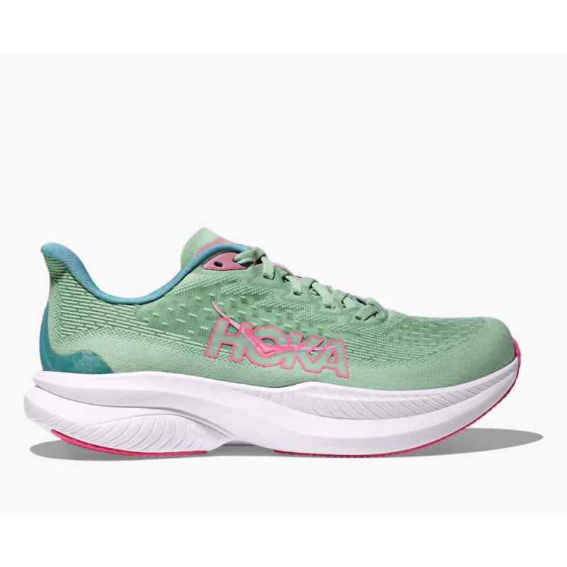 Hoka Mach 6 Femme Jadeite/Alpine Blue
