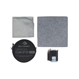 Sea To Summit Kit de Nettoyage Brosse-Savon Multi Usage 50ml, Cuisine Étanche 10L, 2 Serviettes