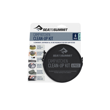 Sea To Summit Kit de Nettoyage Brosse-Savon Multi Usage 50ml, Cuisine Étanche 10L, 2 Serviettes