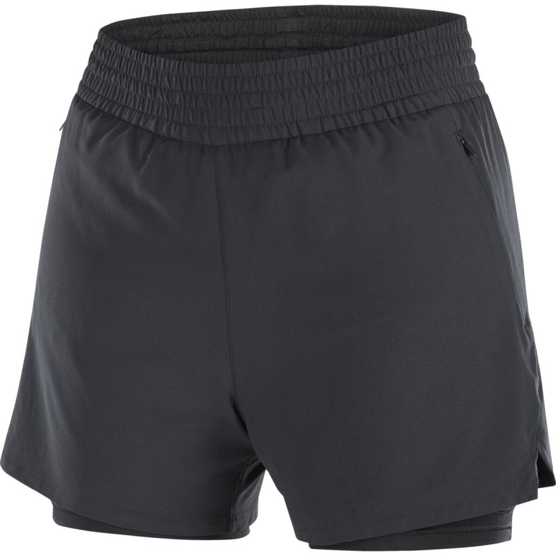 Salomon Shakeout Core 2in1 Shorts 4" Femme Deep Black