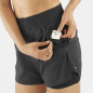 Salomon Shakeout Core 2in1 Shorts 4" Femme Deep Black