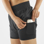 Salomon Shakeout Core 2in1 Shorts 4" Femme Deep Black