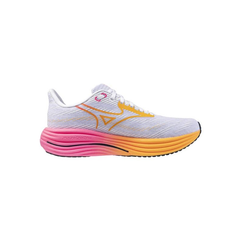 Mizuno Wave Rider 29 Unisexe White/Tang Orange/Pink Tetra