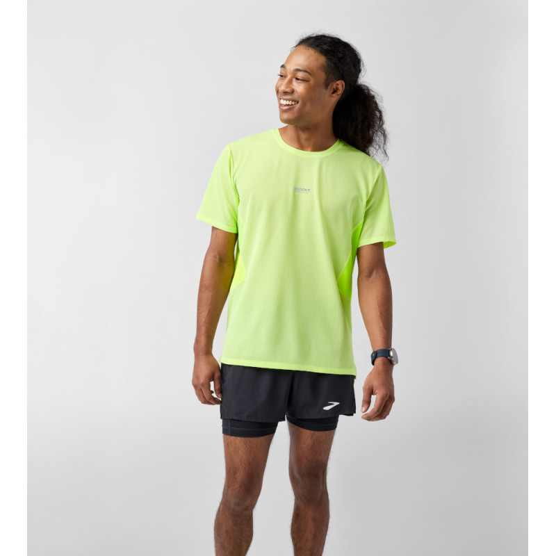 Brooks High Point Short Sleeve 2.0 Homme Sunray/Nightlife
