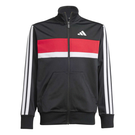 Adidas Survêtement Essentials Tiberio Junior Black/White/Purple Ruby
