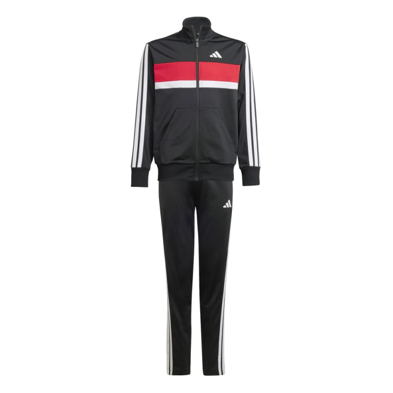 Adidas Survêtement Essentials Tiberio Junior Black/White/Purple Ruby