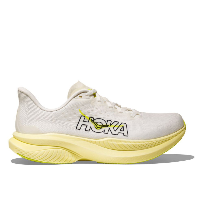 Hoka Mach 6 Femme White Neon/Hoka Citrus