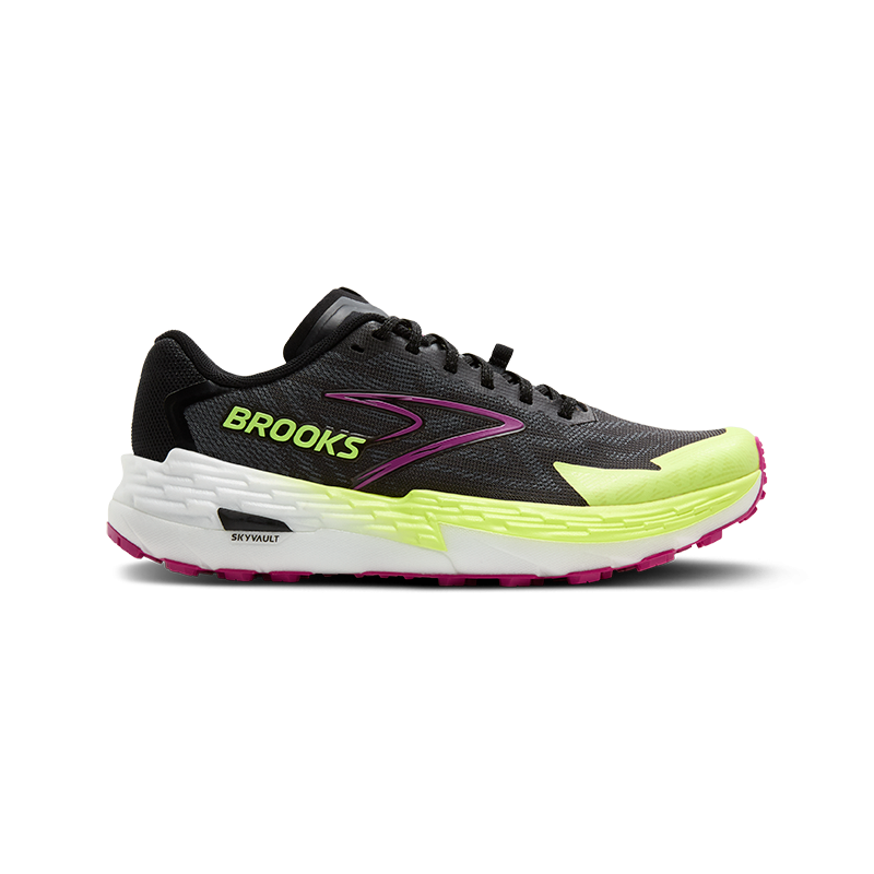Brooks Catamount 4 Femme Grey/Black/Lime