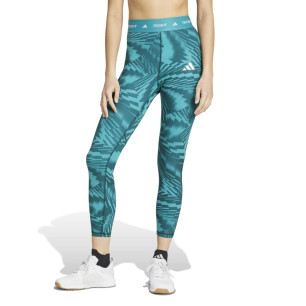 Adidas Techfit Print Legging 7/8 Femme Purple Teal