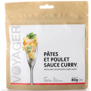 Voyager Pâtes Et Poulet Sauce Curry Lyophilisé