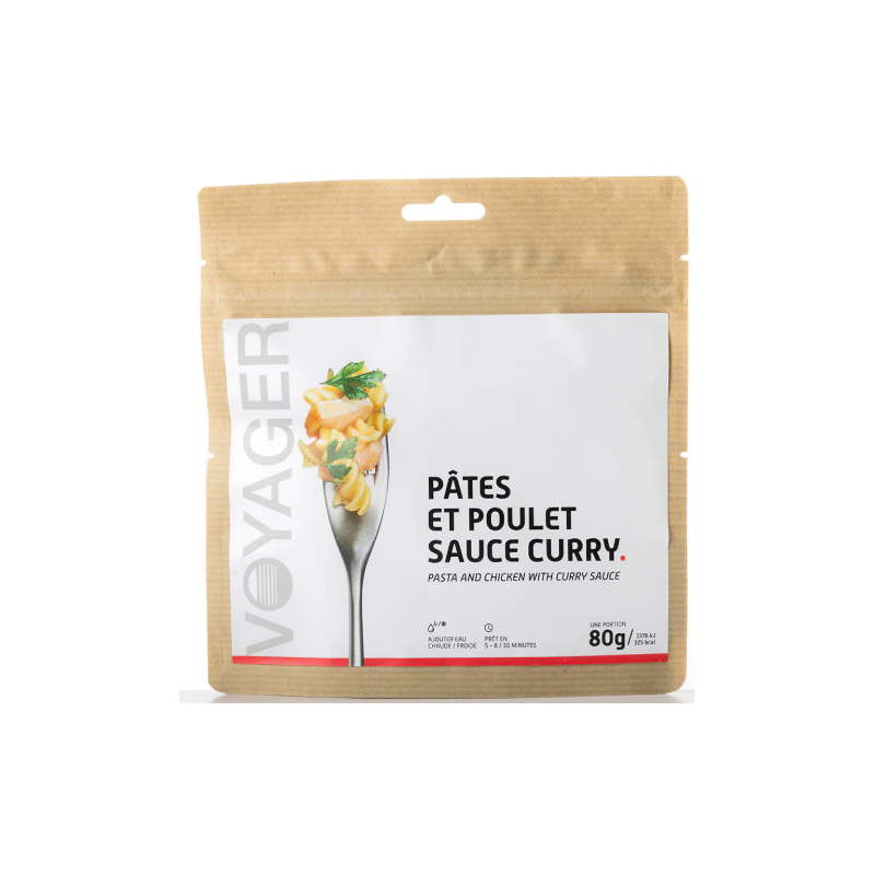 Voyager Pâtes Et Poulet Sauce Curry Lyophilisé