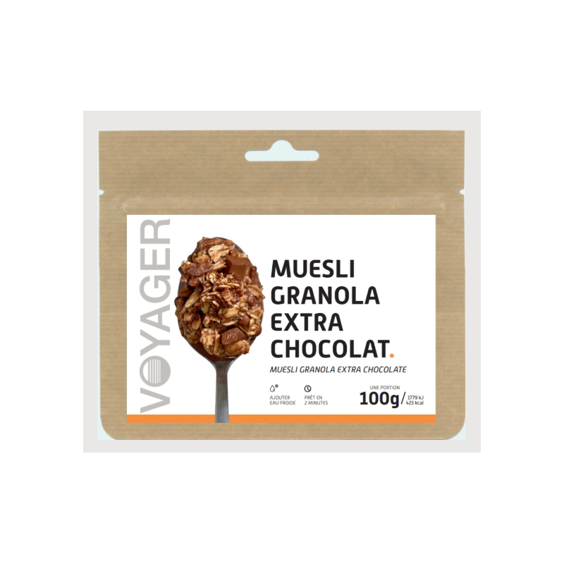 Voyager Muesli Granola Extra Chocolat Lyophilisé