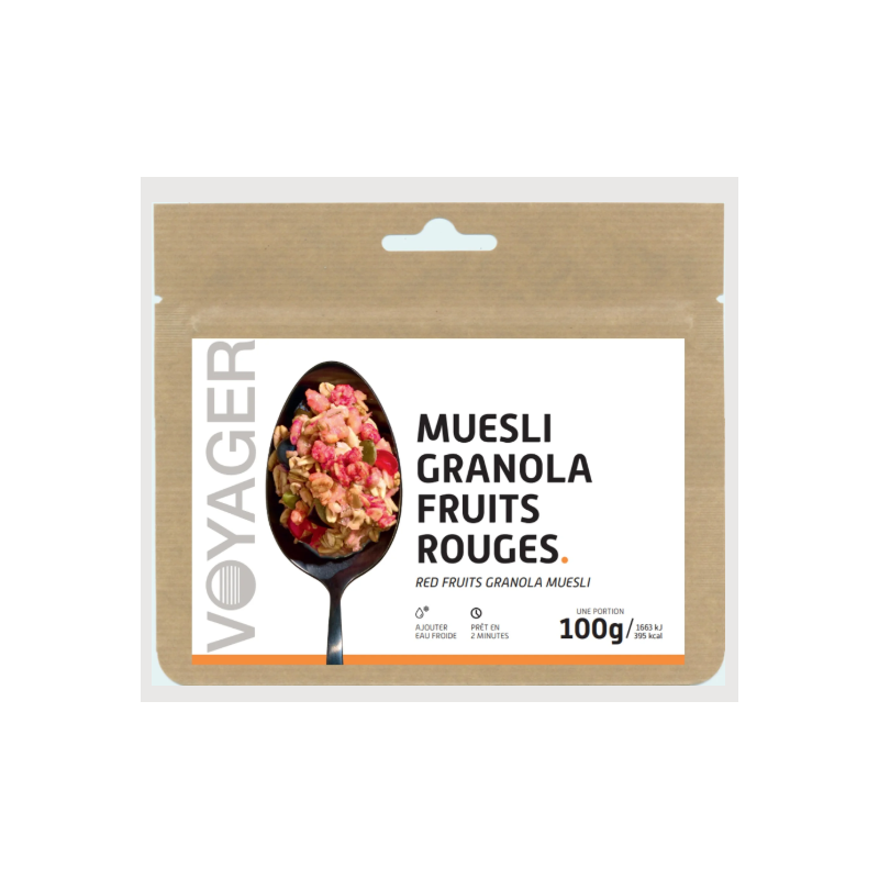 Voyager Muesli Granola Fruits Rouges Lyophilisés