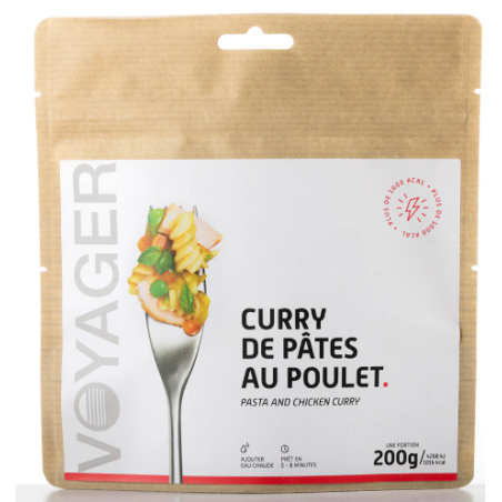 Voyager Curry De Pâtes Au Poulet Lyophilisé