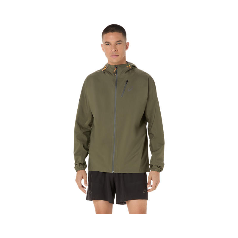 Asics Fujitrail Elite Waterproof Jacket Homme Mantle Green