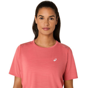 Asics Road SS Top Femme Dark Pink Clay