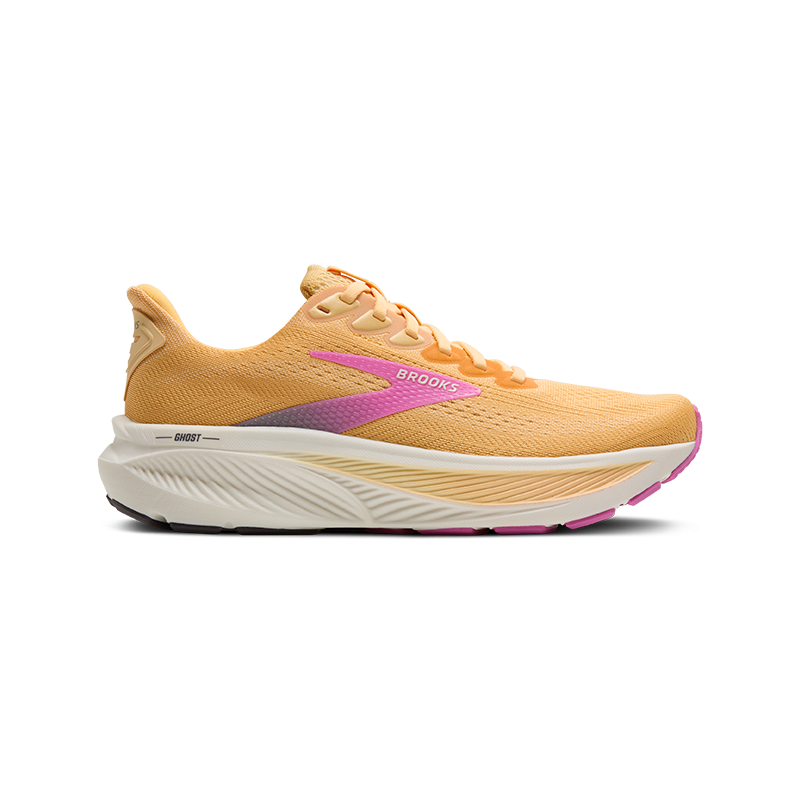 Brooks Ghost 17 Femme Apricot/Grey/Pink