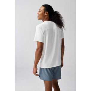 Brooks Tshirt Atmosphere Short Sleeve Homme White/Shadow Stripe