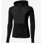 Mizuno Active Warmalite Hybrid Full Zip Hooded Long Sleeve Top Femme Black