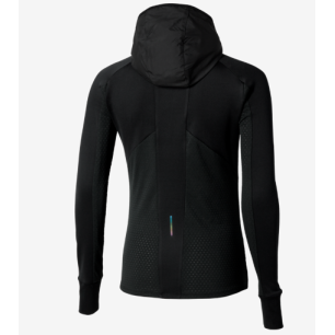 Mizuno Active Warmalite Hybrid Full Zip Hooded Long Sleeve Top Femme Black