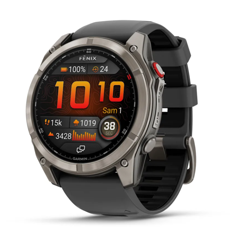 Garmin Fenix 8 Pro 51 mm AMOLED Sapphire, Titanium, Bracelet Silicone Graphite/Noir