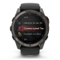 Garmin Fenix 8 Pro 51 mm AMOLED Sapphire, Titane Carbon Gray, Bracelet Silicone Noir/Gris Galet