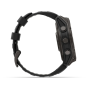 Garmin Fenix 8 Pro 51 mm AMOLED Sapphire, Titane Carbon Gray, Bracelet Silicone Noir/Gris Galet