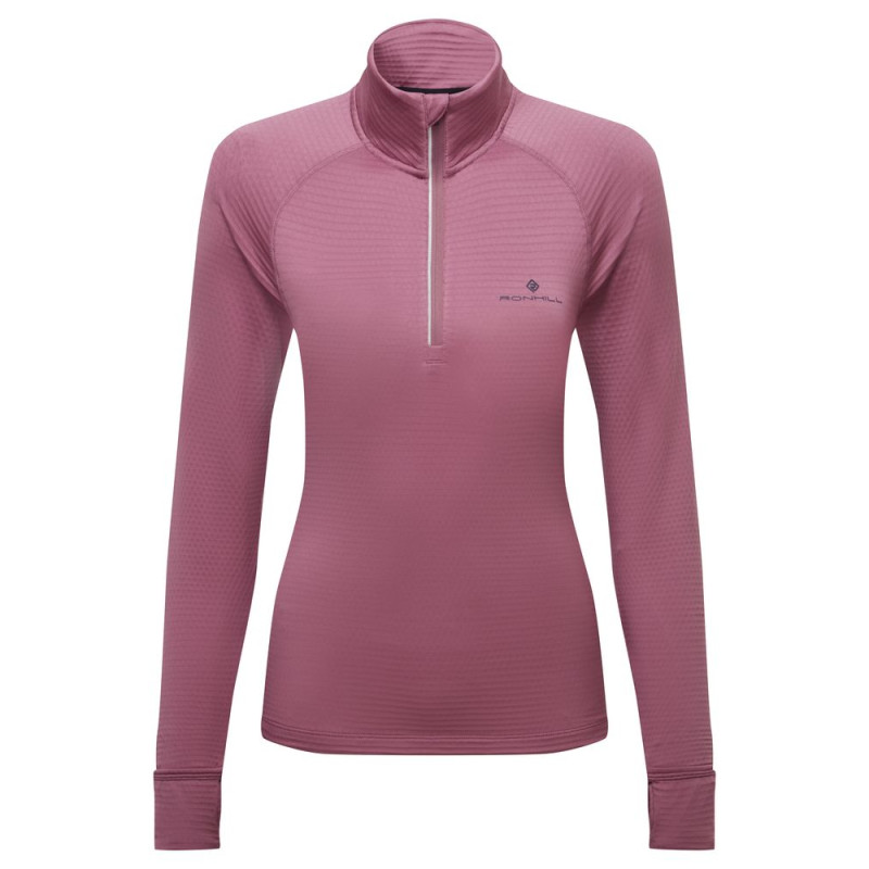 Ronhill Tech Winter 1/2 Zip Femme Dusty Tulip/Dark Navy