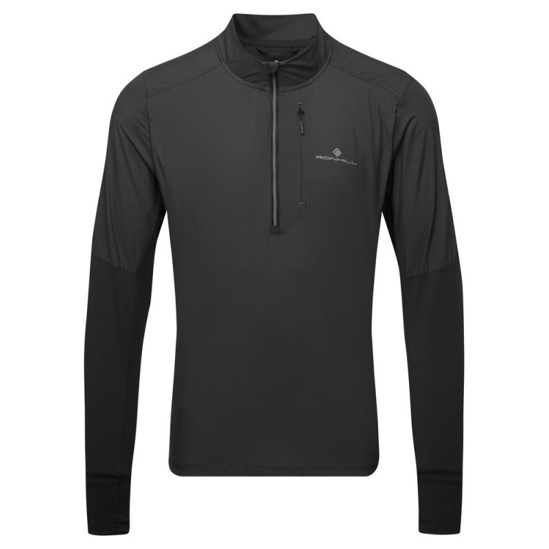 Ronhill Tech Wind-Block 1/2 Zip Homme All Black