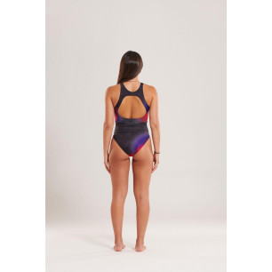 Zerod Maillot de Bain Femme 1 Pièce Vortex Nebula
