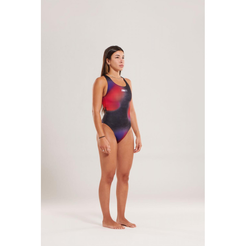 Zerod Maillot de Bain Femme 1 Pièce Vortex Nebula