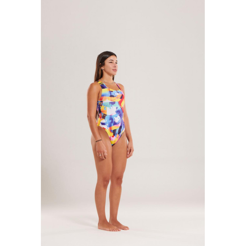 Zerod Maillot de Bain Femme 1 Pièce Sculpt Brushwave