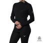 Mizuno Breath Thermo Premium Merino Wool Shirt Half Zip Femme Black