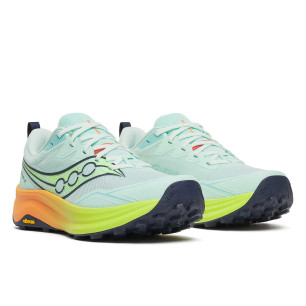 Saucony Peregrine 16 Femme Aqua/Citron