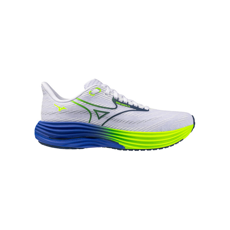 Mizuno Wave Rider 29 Homme White/Estate Blue/Lightning Ye Mizuno Wave Rider 29 Homme White/Estate Blue/Lightning Ye