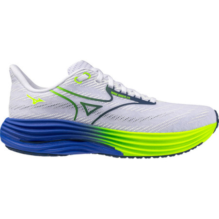 Mizuno Wave Rider 29 Homme White/Estate Blue/Lightning Ye