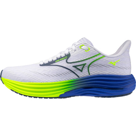 Mizuno Wave Rider 29 Homme White/Estate Blue/Lightning Ye