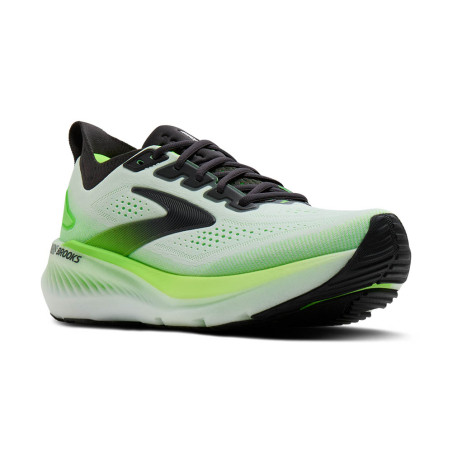 Brooks Glycerin GTS 23 Homme White/Phantom/Green Gecko