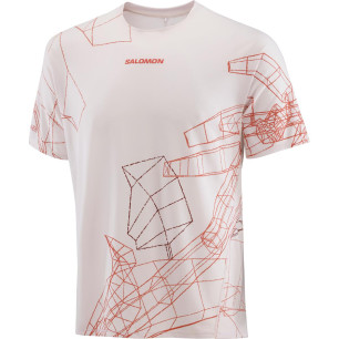 Salomon S/Lab Speed Tee Homme Lilac Ash/Fiery Red