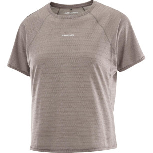 Salomon Shakeout Air Cropp SS Tee Femme Iron