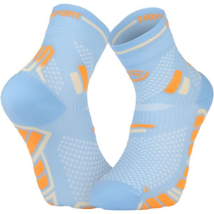 BV Sport Socquette Trail Ultra 2 Mid Ciel/Orange