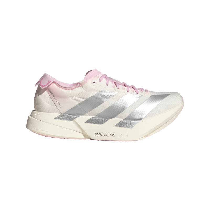 Adidas Adizero Adios Pro 4 Femme Core White/Silver Metallic/Clear Pink