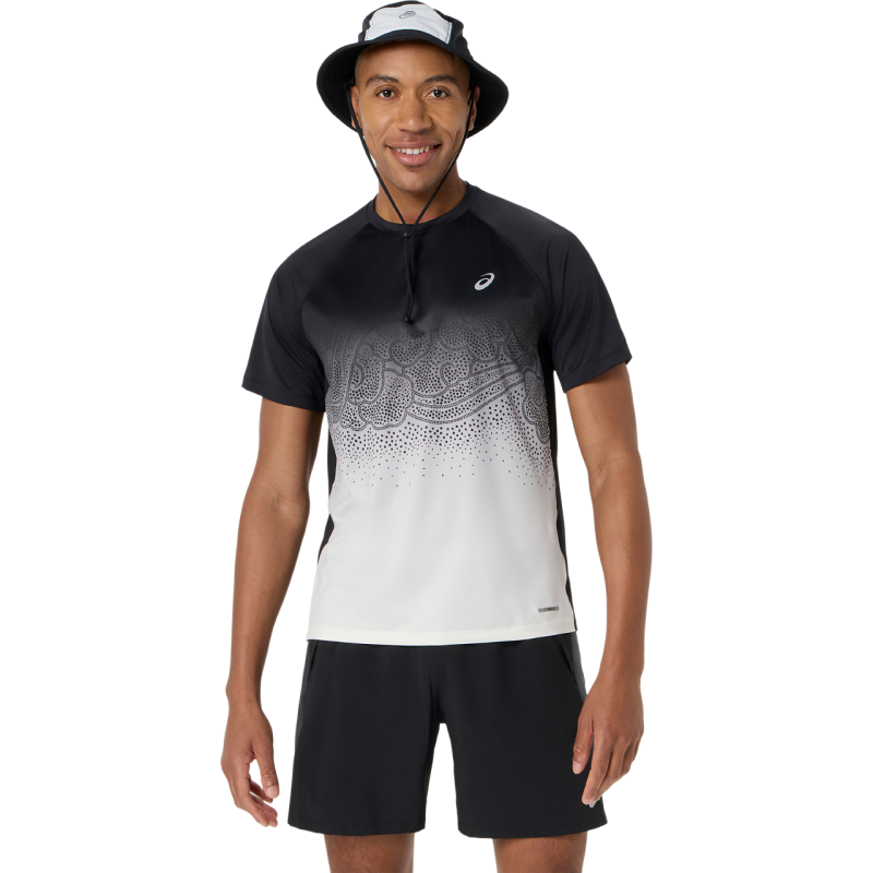 Asics Road Fade SS Top Homme Performance Black/Cream