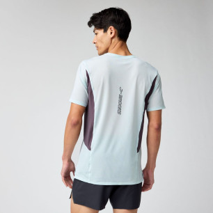 Brooks High Point Short Sleeve 2.0 Homme Stride Blue/Dk Russet