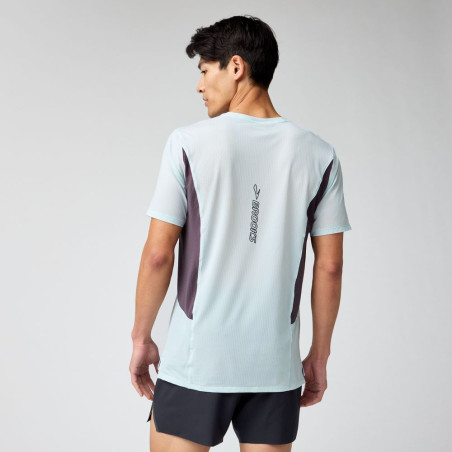 Brooks High Point Short Sleeve 2.0 Homme Stride Blue/Dk Russet